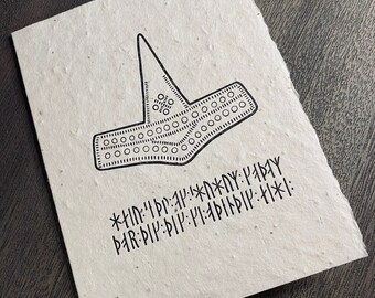 Odin & Thor Hammer Blessing Folding Card