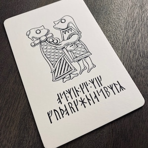Runes & Love Postkarte (Letterpress, USA-Made)