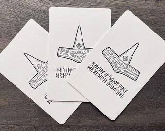 Postkarte 3er-Pack: Odin & Thor Hammer Runengruß (Letterpress, USA-Made)