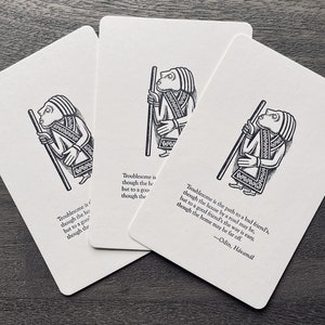 Confezione da 3 cartoline: Il consiglio di Odino - Visitatore amichevole (tipografica, prodotta negli Stati Uniti)