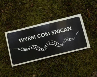 Angelsächsischer Drache Autoaufkleber