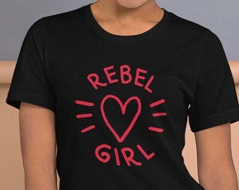 Rebel Girl Shirt Women’s  / Bikini Kill inspired / Retro Feminist / 90s Riot Grrrl Vintage Punk Style
