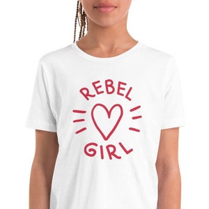 Rebel Girl Shirt / Teen Tween Girl / Vintage 90s Punk Riot Grrrl Style
