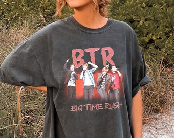 Tshirt vintage Big Time Rush, chemise Big Time Rush Band, produits dérivés pour fans de musique pop, chemise Rush Tour, cadeau pour les fans