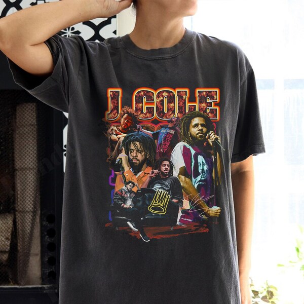 J Cole Vintage 90s T-shirt, J Cole Graphic Unisex Tee, Retro Bootleg T-shirt, Hip Hop Rap Tee, Music Star T-shirt