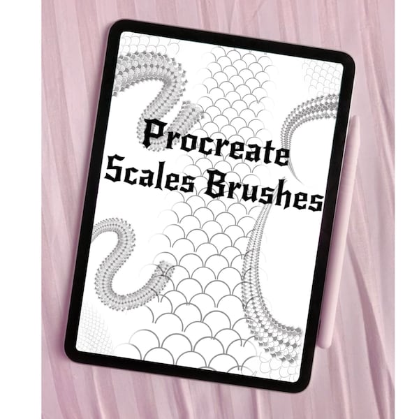 Procreate Scales | Procreate Tattoo Scales | Procreate Brushes Fish / Dragon | Brushes for Procreate Dragon Scales |