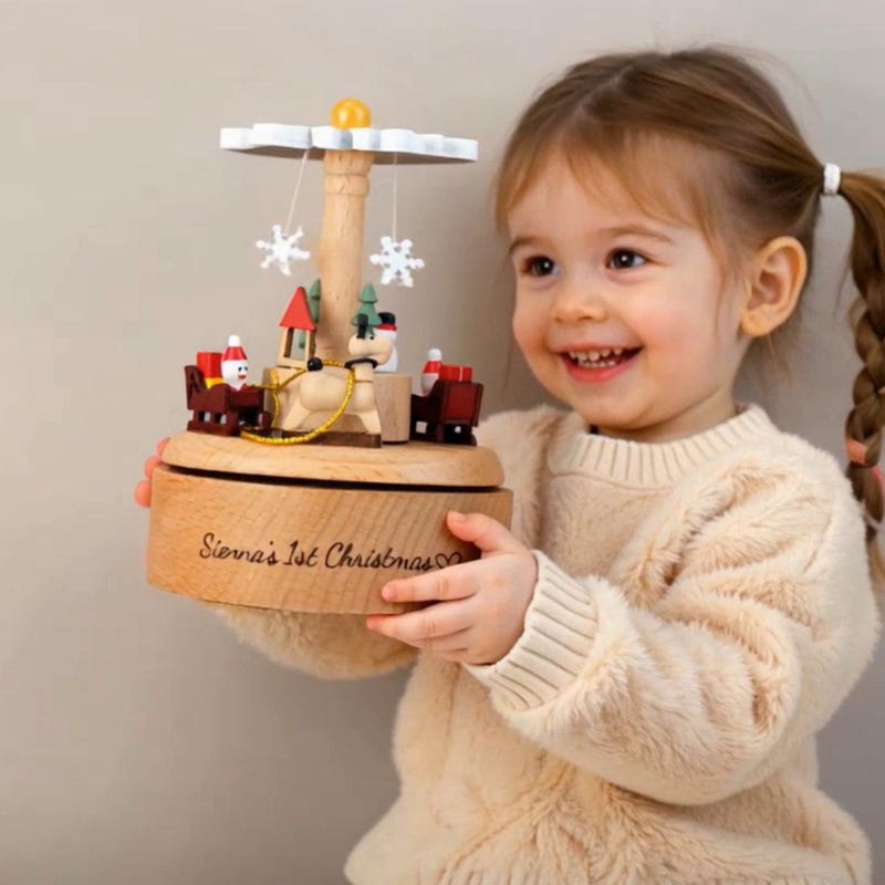 Carillon Natalizio In Legno – Decorazione Luminosa Per Casa, Feste, Natale, Tavoli E Caminetti
