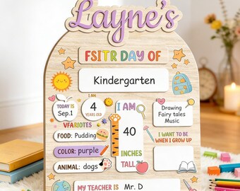 Custom First Day of School Sign, Back to School Gift Sign, Preschool Sign, My First Day Of School Sign, Kindergarten 1st Day of School Sign