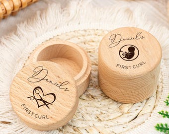 Personalized First Tooth Box, First Curl Box, Baby Umbilical Cord Box, Baby 1st Gift, New Baby Gift Set, Baby Haircut Box, Tooth Fairy Box