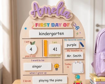 Custom First and Last Day of School Sign, Custom Name Back to School Board, Reusable Back to School Sign, Photo Prop 1st Day of School Board
