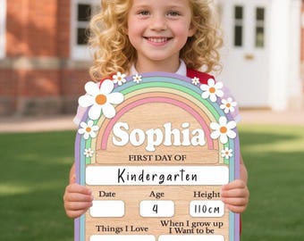 First Day of School Sign, Last Day of School Board, First Day of Kindergarten Sign, Back to School Sign, First & Last Day School Photo props