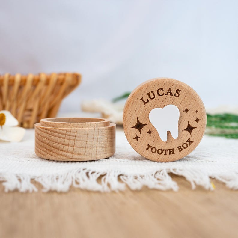 Custom Name Tooth Fairy Box,Personalized Wooden Tooth Fairy Coin Box,Boy Girl Tooth Box Keepsake,Kids Birthday Gifts,Baby Shower Gift image 6