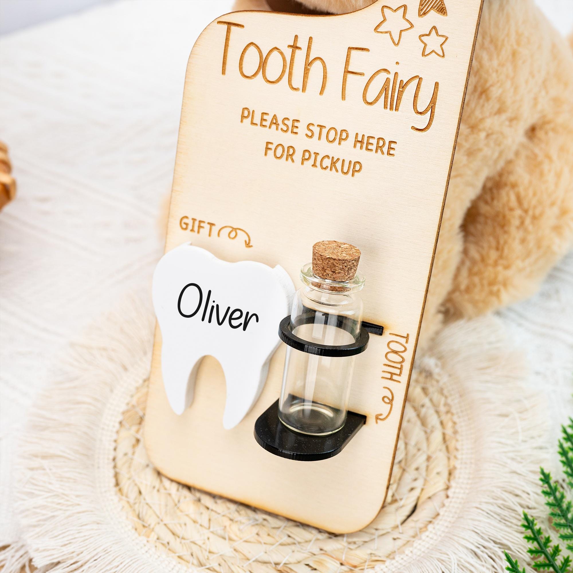 Personalized Tooth Fairy Door Hanger, Tooth Fairy Pick up and Drop Off ...