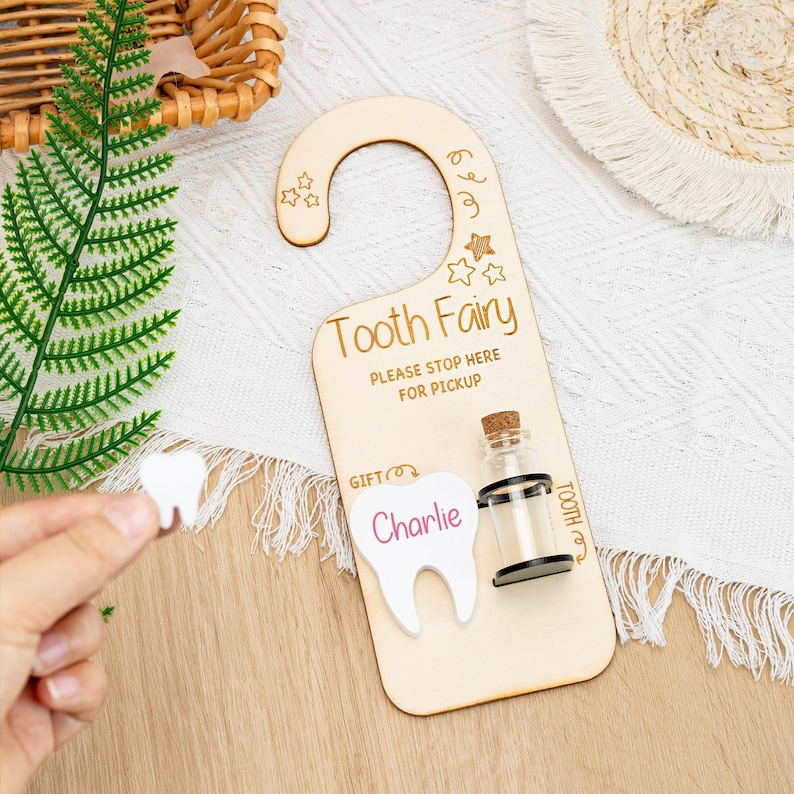 Personalized Tooth Fairy Door Hanger, Tooth Fairy Pick up and Drop Off ...