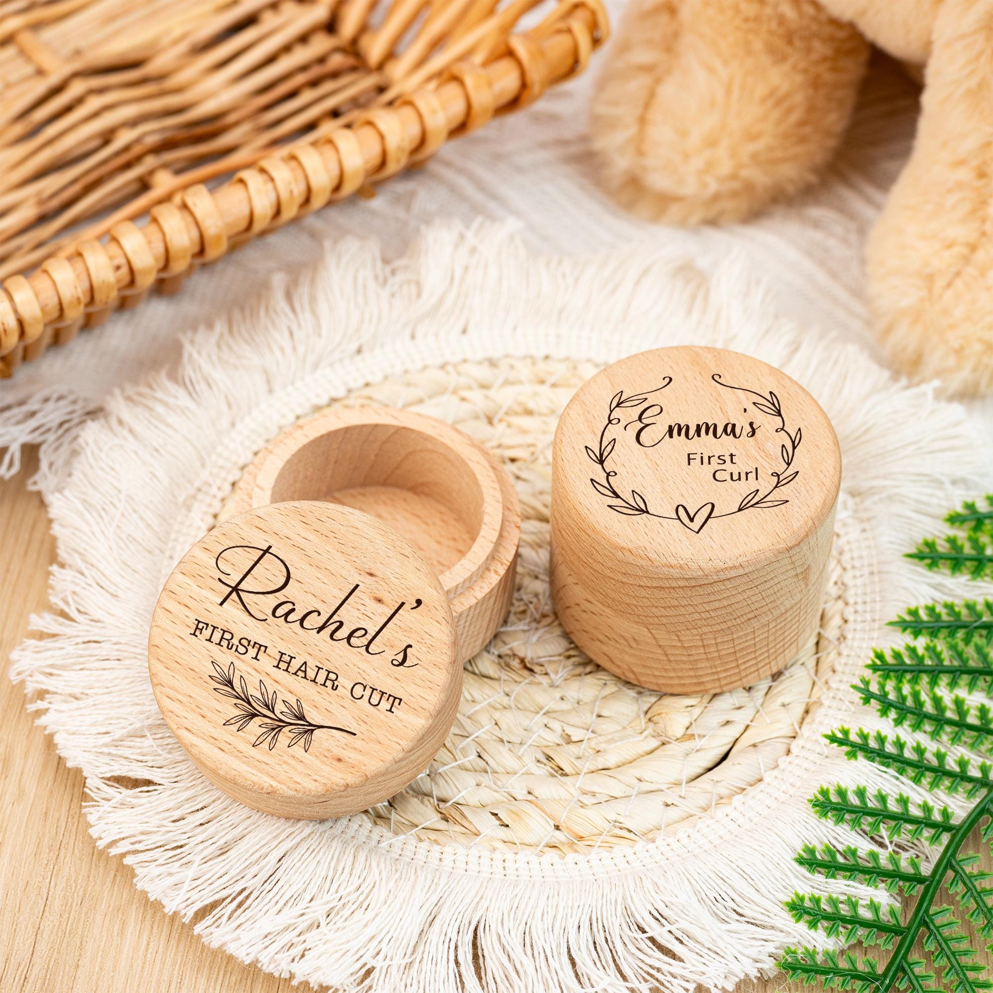 First Curl Box, Lock Of Hair Keepsake, First Haircut Box With Name, New Baby Gift, Baptism Gift, Christening, Baby Shower, New Born Gifts