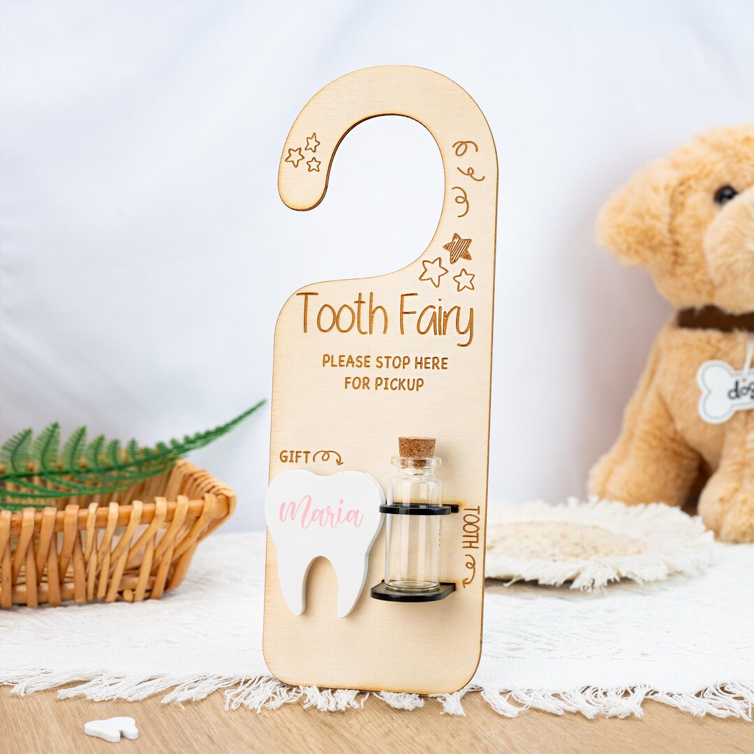 Personalized Tooth Fairy Door Hanger, Tooth Fairy Pick up and Drop Off ...