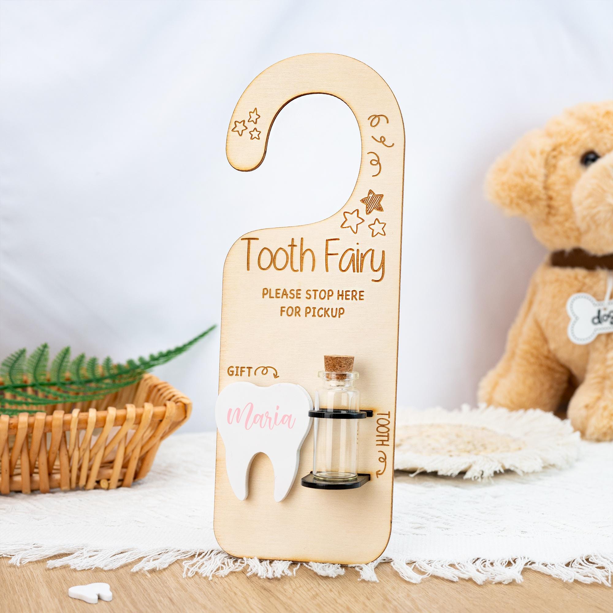 Personalized Tooth Fairy Door Hanger, Tooth Fairy Pick up and Drop Off ...