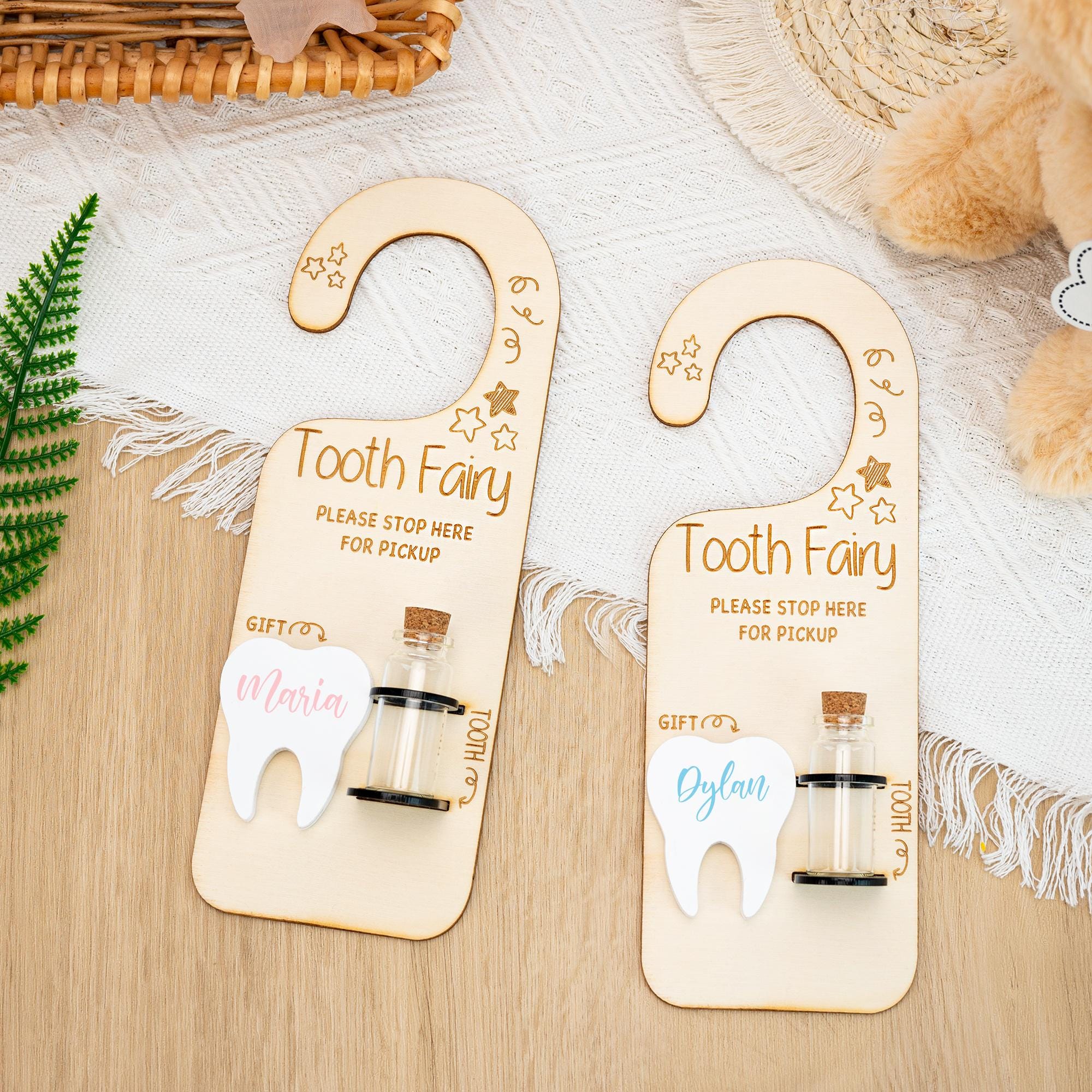 Personalized Tooth Fairy Door Hanger, Tooth Fairy Pick up and Drop Off ...