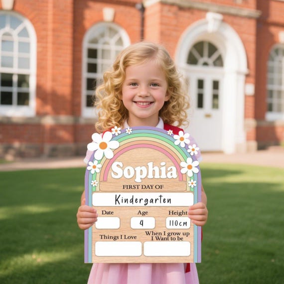 First Day of School Sign, Last Day of School Board, First Day of Kindergarten Sign, Back to School Sign, First & Last Day School Photo props