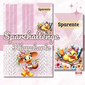 Duck Savings Challenge A6 | Budget Binder Template | Budget Challenge Change | Envelope Method | Digital Download | Print Savings Challenge