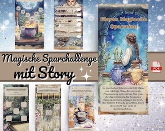 A6 Savings Challenge | Magic Budget Binder Template PDF | Savings Game with a Story | Envelope Method | Digital Savings Game for Adults