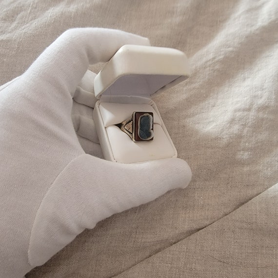 Antique Signet Statement Ring - image 3
