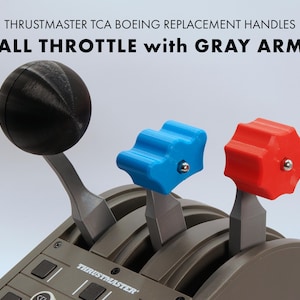 General Aviation Throttle, Prop, and Mixture levers for Thrustmaster TCA Quadrant Boeing Edition