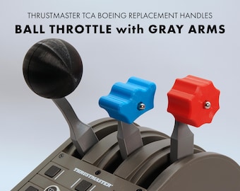 General Aviation Throttle, Prop, and Mixture levers for Thrustmaster TCA Quadrant Boeing Edition