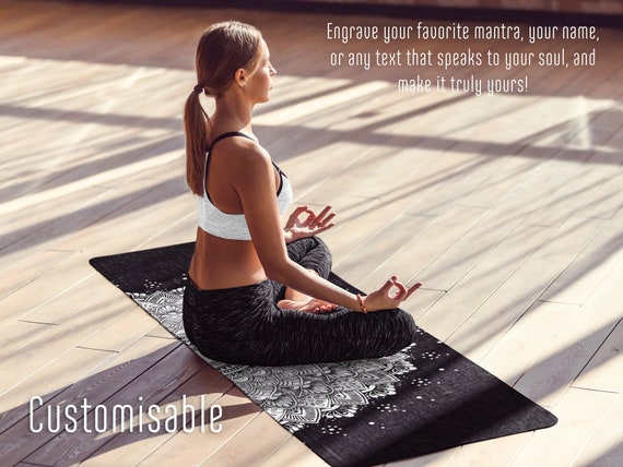 Custom Mandala Yoga Mat, Pilates Mat, Rubber Mat, Non-slip Mat