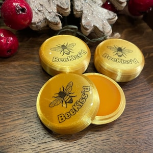 Natural Lip Balm - Tangerine Flavoured,  Beeswax Lip Balm - BeeKiss'd