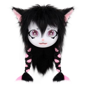 Furry Costume/Cute Furry Mask CAT FOX/Kig Kemono Mask/Furry Fursuit Head/Therian Mask /Fursiut Head/Halloween Gift/Unique Gift for Her/Him