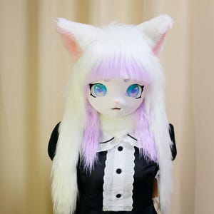Fursuit Head CAT FOX/Furry Mask/Kigurumi Mask/Cadeau de Noël pour Furries/Therian Mask/Fursiut Head/Furry Head/Fursuit Premade/Cadeau de Noël