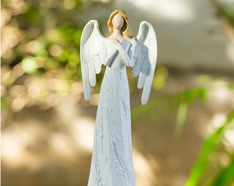 7.6inch Guardian Angel Figurines Sympathy Gift, Angel Ornaments Decor for Mother's Day Gift, Angel Statues Show Love, Bereavement