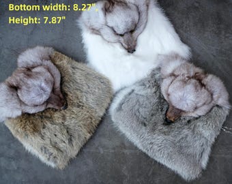 Cute Furry Bag Fox/faux Fox Bag/christmas Gift/handmade Bag/furry