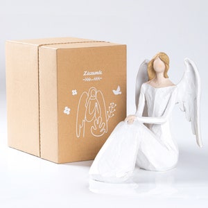 Guardian Angel Figurines Sympathy Gift, Collectible Angel Ornaments Decor for Room, Angel Statues Show Love, Bereavement, Friendship