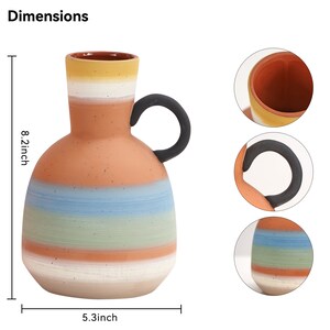 Flower Vase for Gift,Ceramic Vases for Home Decor,Art Decorations Items Pott Vase for Bookshelf,TV Stand,Living Room,Corridor,Fireplace image 6