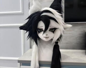 Halloween Limited Kigurumi Mask|Custom Plush Animal Mask | Kig Furry Mask | Handmade Cosplay Headbase | Fursona Maker | Conventions Gift
