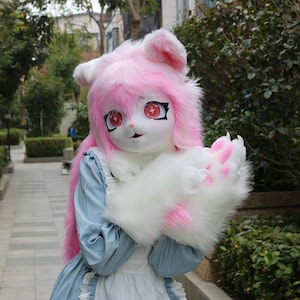 Fursuit Head/Furry Mask/Kigurumi mask/Therian Mask/Fursiut Head/Cat Furry Head/Fursuit Premade/Christmas Gift/Halloween Costume
