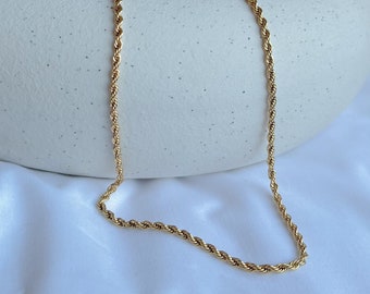 Rope chain | Gold Rope chain | Layering necklace | Waterproof necklace | Gift for her | Gift for him | Twist chain