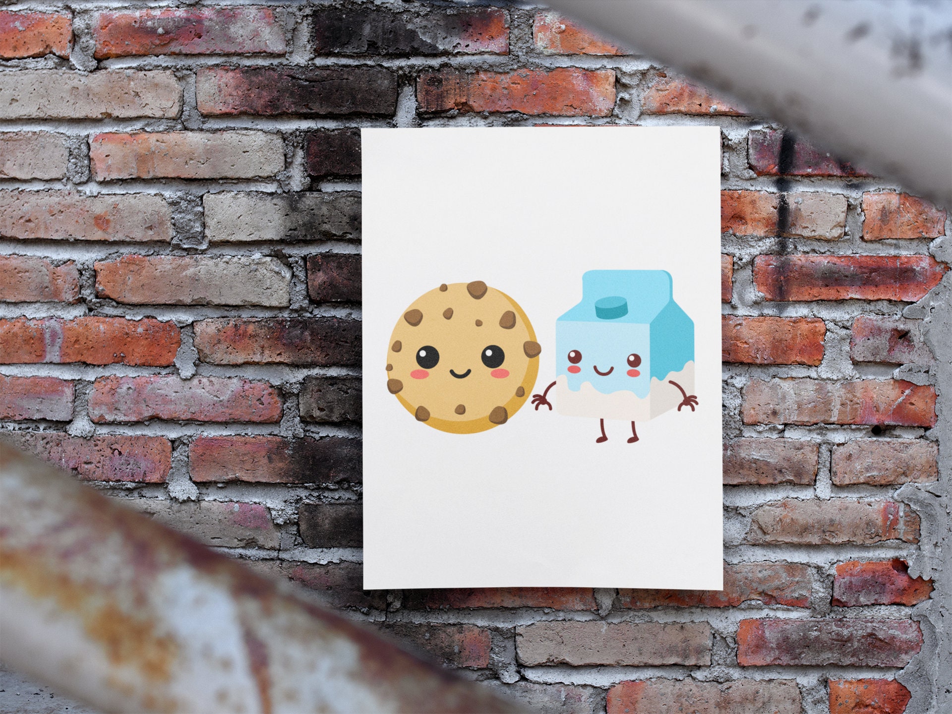 Perfect Match Kawaii Clipart Set Cute Food Clip Art Friendship Best ...