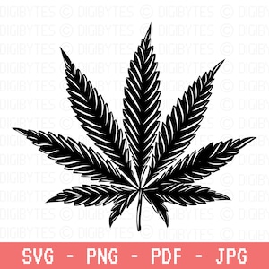 Pot leaf SVG Download, SVG files for Cricut, Svg files for Silhouette, Digital Download, Svg Design, Cricut files, pot leaf svg silhouette