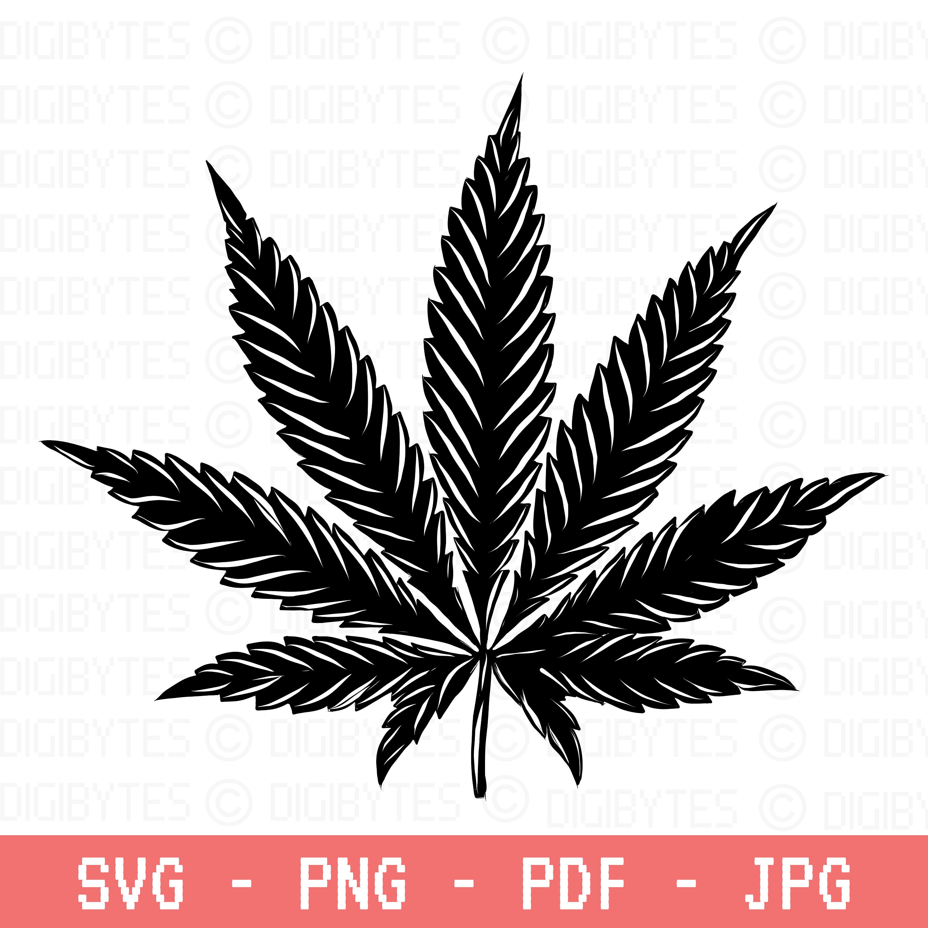 Face Man Weed Leaf Silhouette Svg Graphic by artgrarisstudio