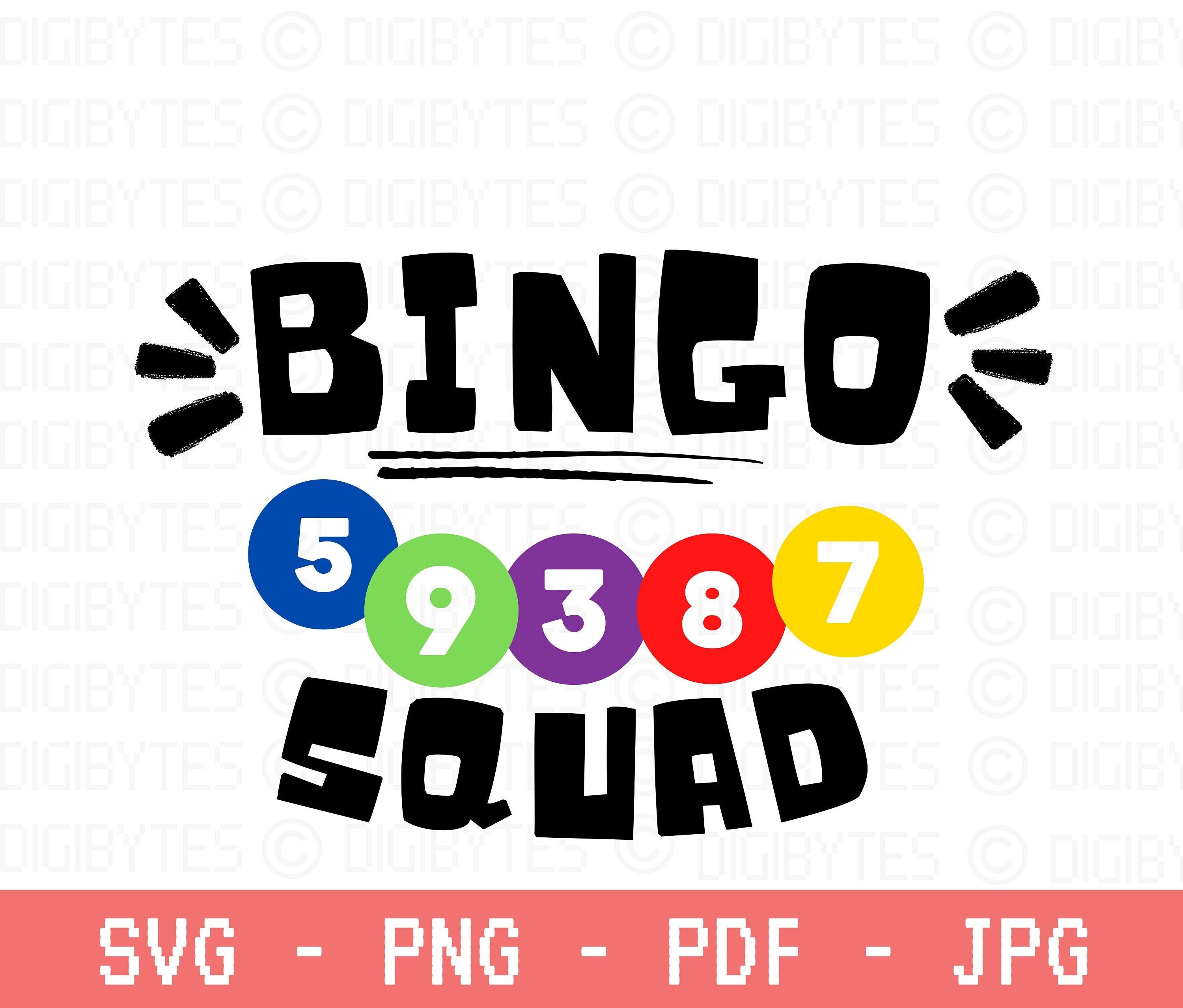 Bingo Svg Bingo Png Bingo for Cricut Shirt Commercial Use Bingo Player ...