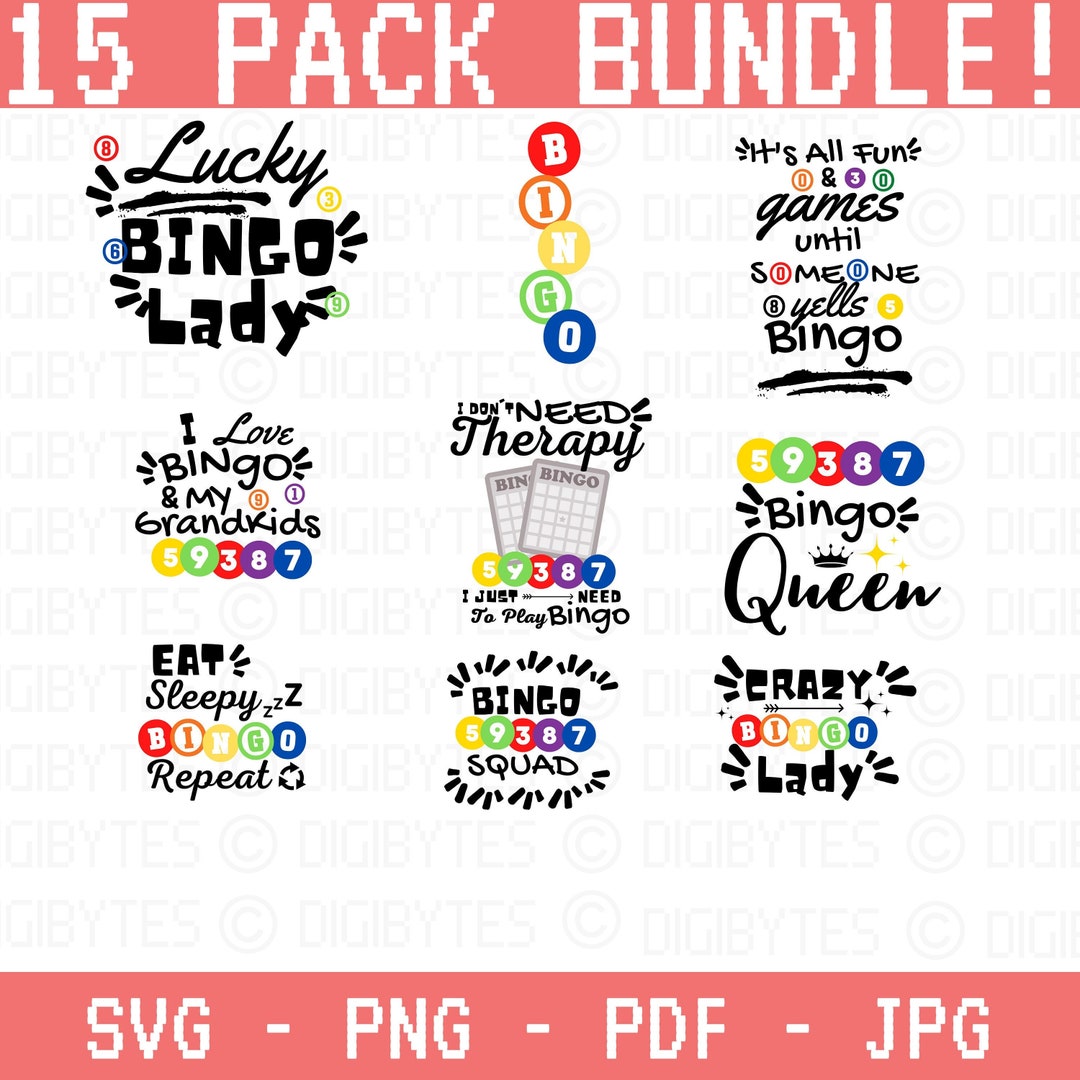 Bingo Svg Bundle Bingo Png Bundle Bingo Svg Bundle for Cricut Shirt