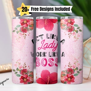 Ästhetischer Boss Lady Tumbler Sublimationsdesign Png, Schwarzes Mädchen Boss Lady Tumbler, Schmetterling Tumbler Png, Boss Sublimationsdesign, Blumenmädchen