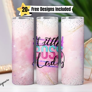 Ästhetischer Boss Lady Tumbler Sublimationsdesign Png, Schwarzes Mädchen Boss Lady Tumbler, Schmetterling Tumbler Png, Boss Sublimationsdesign, Blumenmädchen