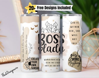 Aesthetic Boss Lady Affirmations Tumbler Sublimation Design Png, Black Girl Boss Lady Tumbler, Butterfly Tumbler Png, Sublimation Design Png