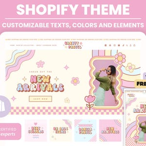 Groovy Design Template, Shopware Boutique Theme mit Canvas Bannern,Neutrale Website, Shopware Banner Template mit Shopify Planner