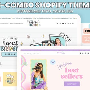 Kombinieren Sie mit Weiß Shop trotz Design Template, Pink Shopkette Boutique Theme mit Canva Bannern, Neutraler Website, Shopgewerbner Banner & Shoply Planner