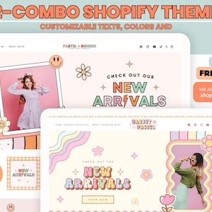 Kombinieren Sie mit einer Shop Schal Thema Vorlage, Pink Shop Pink Shop Thema mit Canva Bannern, Neutrale Website, Shopget Banner Vorlage & Planer